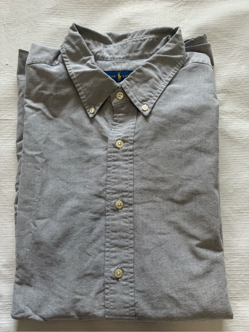 Ralph Lauren Men’s Button-Down Oxford Shirt - Light Gray 2XLB